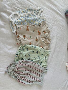 Baby organic cotton boys romper bundle